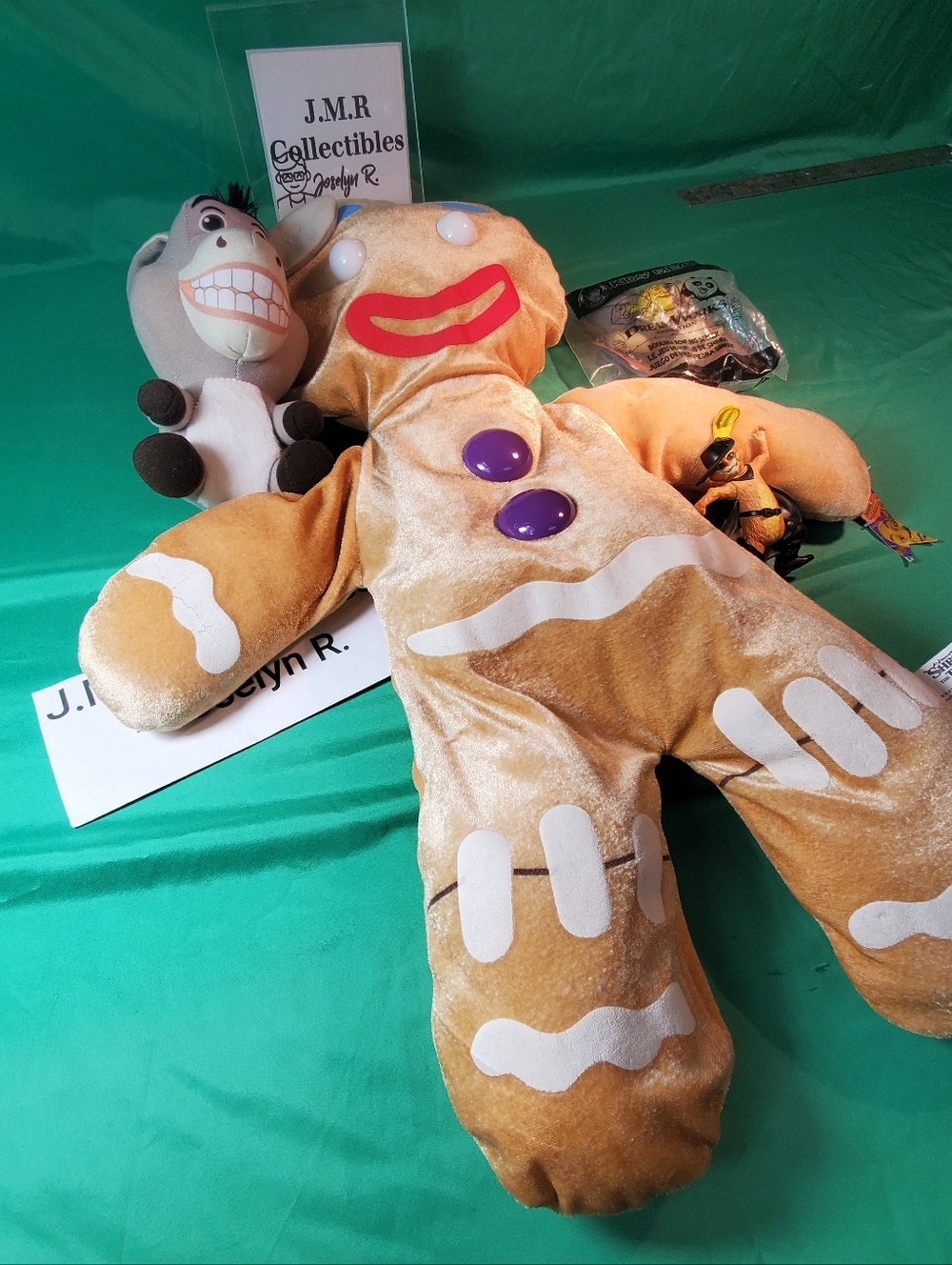 Shrek Collectibles Bundle: Gingy Plush, Donkey, and Figures Dreamworks